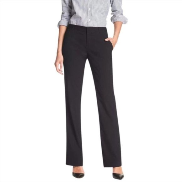 Banana Republic Black Wool Jackson Curvy Fit Pants